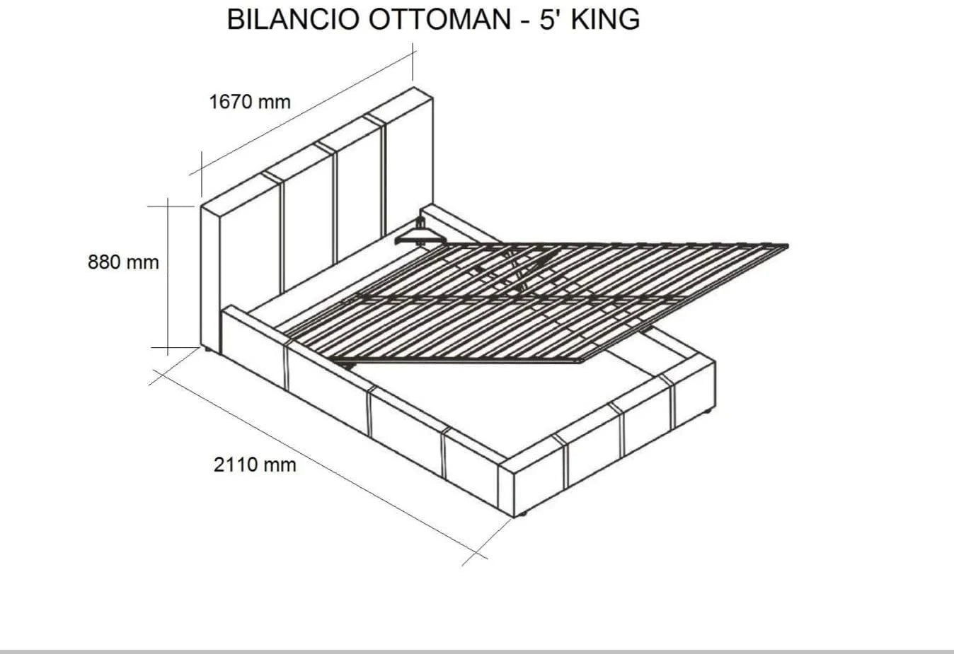 Bilancio Ottoman Storage Faux Leather Bed Frames