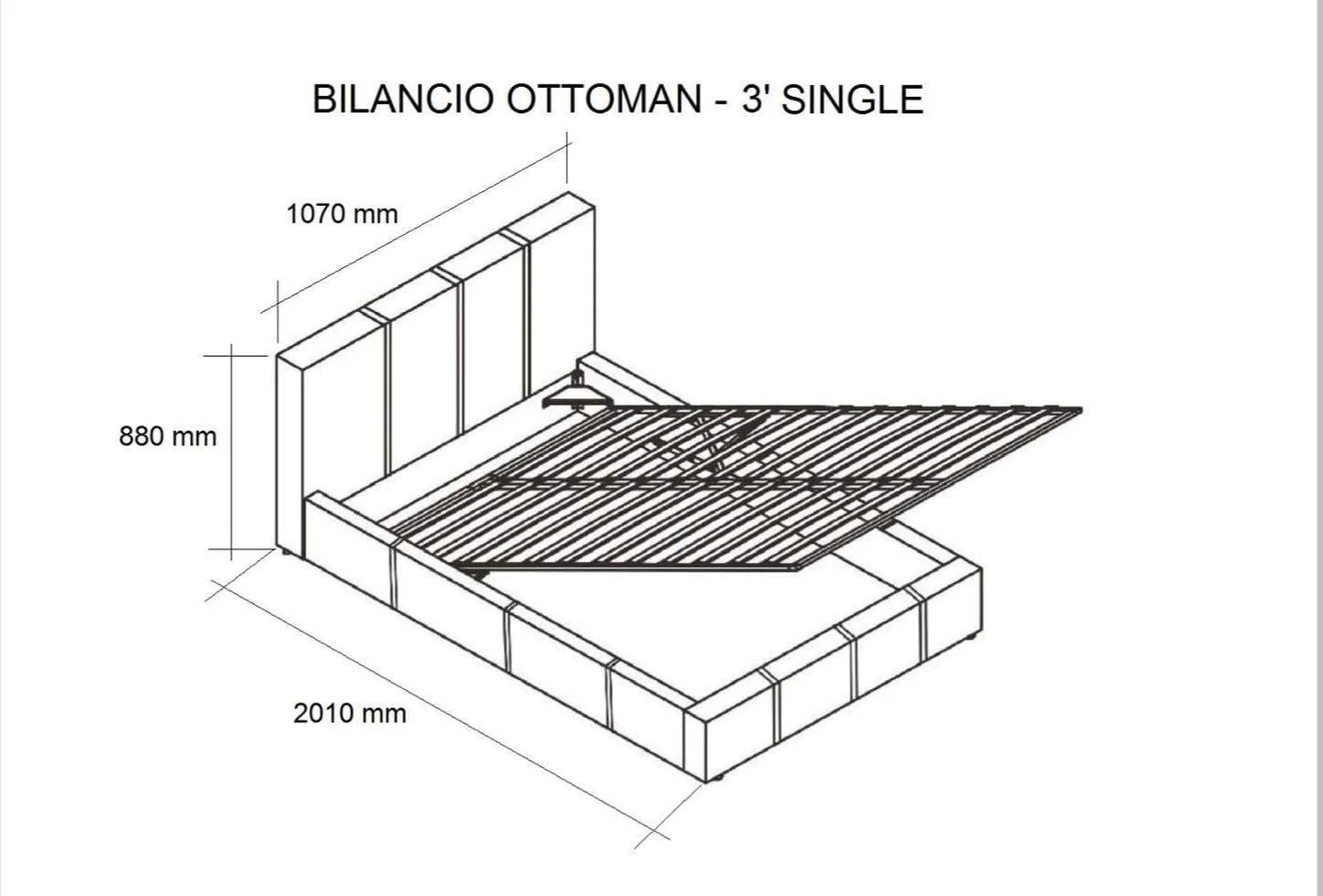 Bilancio Ottoman Storage Faux Leather Bed Frames