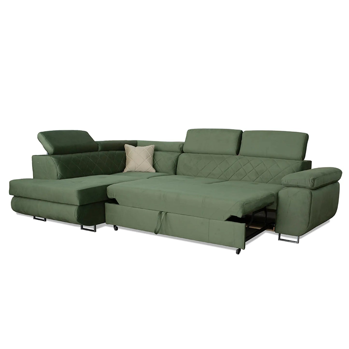 LAGUNA CORNER SOFA - Black, Blue, Green, Grey, Mustard, Silver, Steel