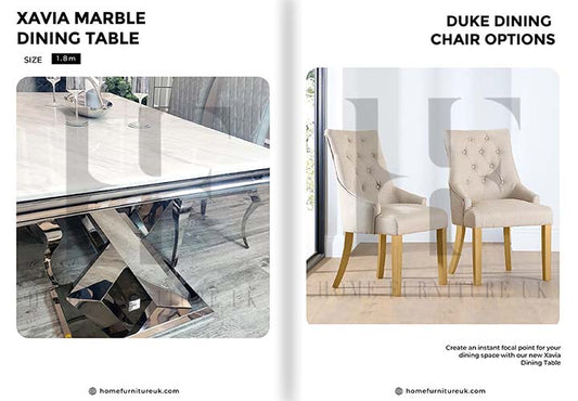 Xavia Dining Table With Duke Chair’s