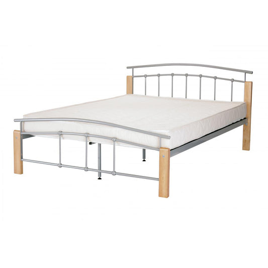 Tetras Bed - Silver & Beech - Single, 4 Foot, Double, King Size